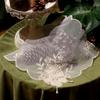 1Pc Embroidered Flowers Retro French Pearl Fresh Sweet Dust Cover Cloth Arts And Crafts Tea Table Mat Tablecloth