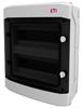Surface-mounted distribution board ECH-24PT- 24 modules, transparent door, IP65 1500V