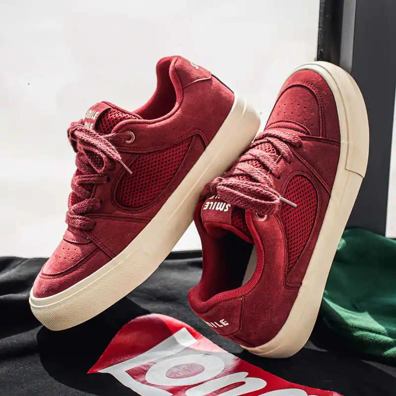 Fashion Lace Up Round Tip Men's Sneakers For Vulcanize Shoes 45 Trainer Boots Sport Designer Joggings Saoatenis Holiday Snaeaker