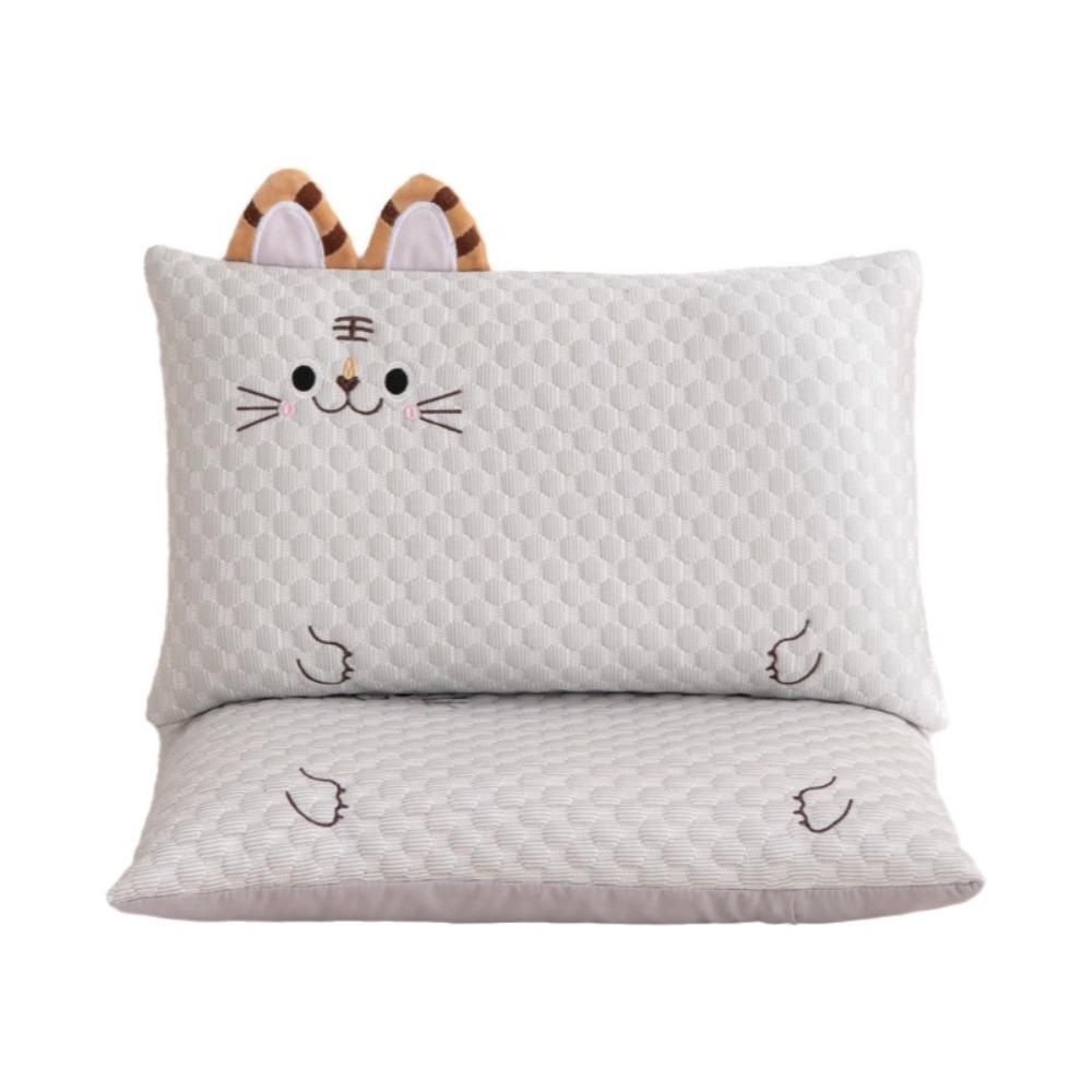2Pcs Cartoon Pattern Summer Ice Bean Pillowcase Rectangular Pillow Protecter  Dormitory