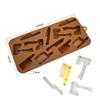 Christmas Silicone Chocolate Mold Gingerbread Man Xmas Tree Snowman Gloves Gummy Candly Mould Kitchen Party DIY Baking Tool