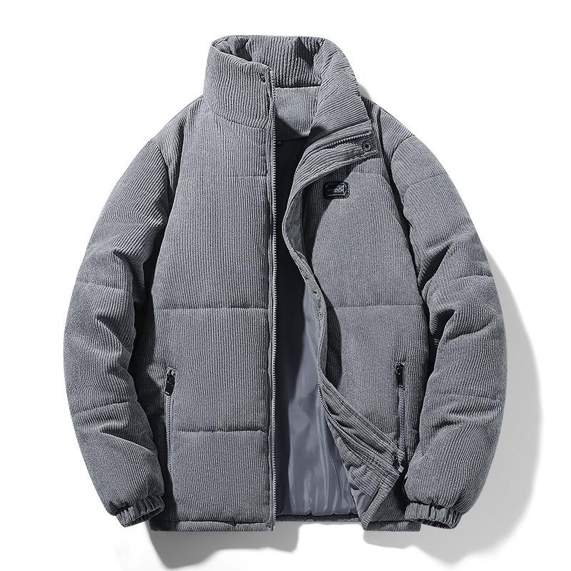 Strukturierte Neue Herren-Cord-Baumwolljacke Business Casual Winter Verdickt Locker Lässig Brot-Baumwolljacke