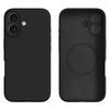 (iPhone 16, Black) For iPhone 16 Case Compatible with MagSafe Precise Cutouts Liquid Silicone Protective Back Cover