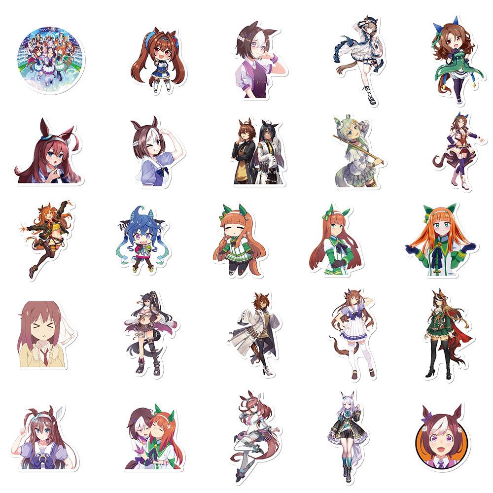 10/30/50pcs Cute Anime Uma Musume Pretty Derby Game Stickers Cartoon Decals Toy DIY Luggage Helmet Phone Kawaii Graffiti Sticker