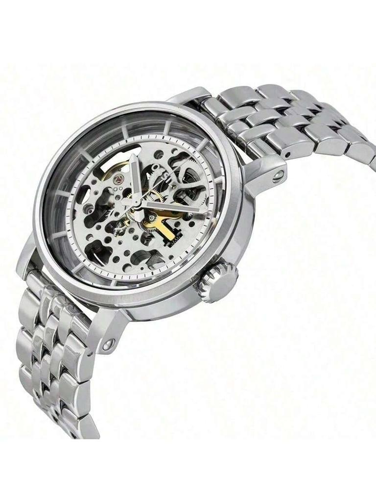 Fossil Women's Mechanical Stainless Steel Three-Hand Watch Stainless Steel Case/Glass ME3067