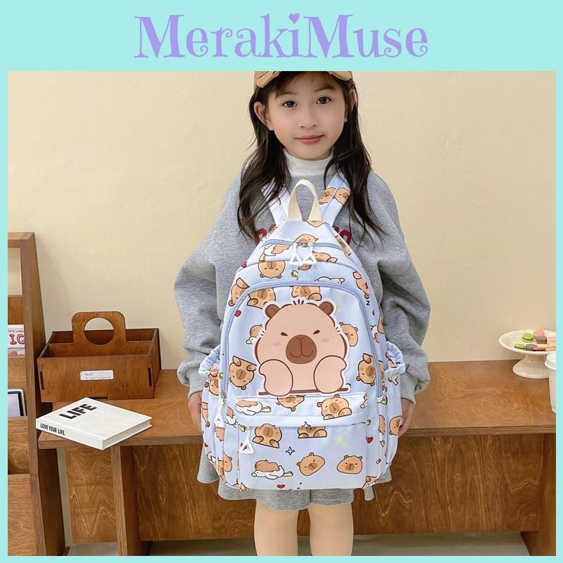 And Spacious Lightweight Kids Backpack With Capybara Design Perfect For Days School