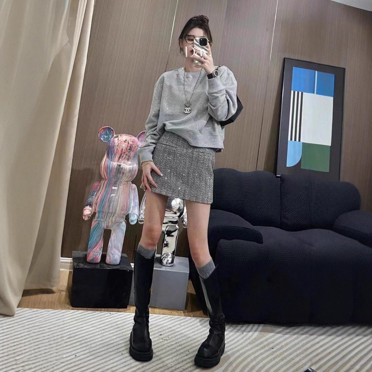 

Rhinestone High-Waist Bodycon Maxi Skirt Leggings - 2025 Stylish Slimming and Versatile Design Medium