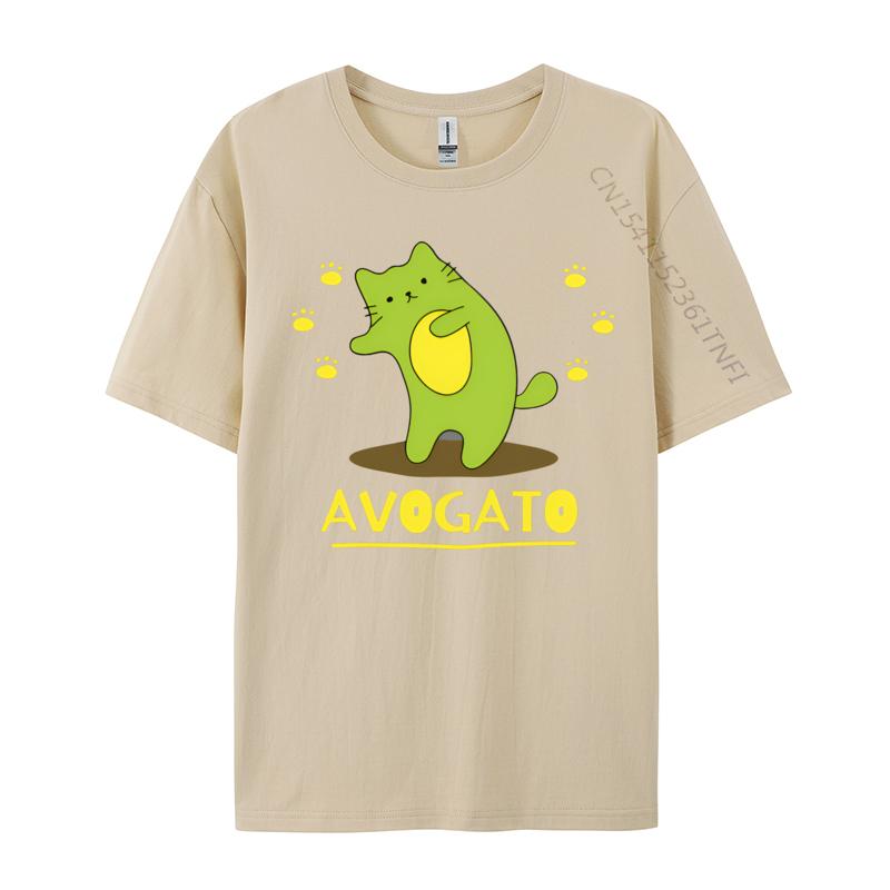Avogato Cat Avocado Cute Funny Meow Tshirts Printed Tee Party Premium Cotton Tops Classic Tops Tees Cute Pet Tshirt