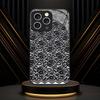Moderne Schwarze Spitze Floral Handyhülle Handys für iPhone 17 Pro Max Hülle Glas für iPhone 17 16 15 14 13 12 11pm Pro Plus