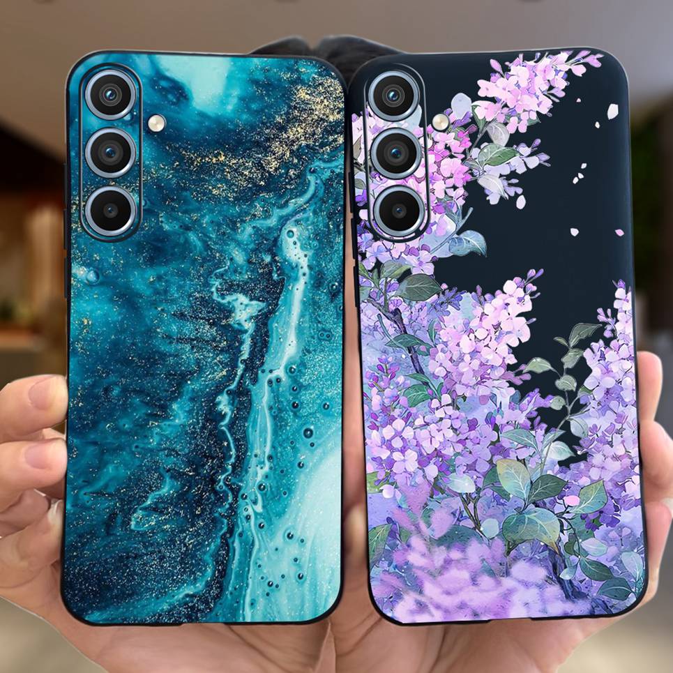 Soft Silicone Cases For Samsung Galaxy A54 5G A53 5G Case Samsung A23 4G 5G A12 A125F Bumper Shell Black Cat Stylish Coques Etui