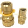 L8RE Quick Connecting Propane Fitting Brass Plug for Gas Appliances with Safety Features Outdoor Cooking Accessories