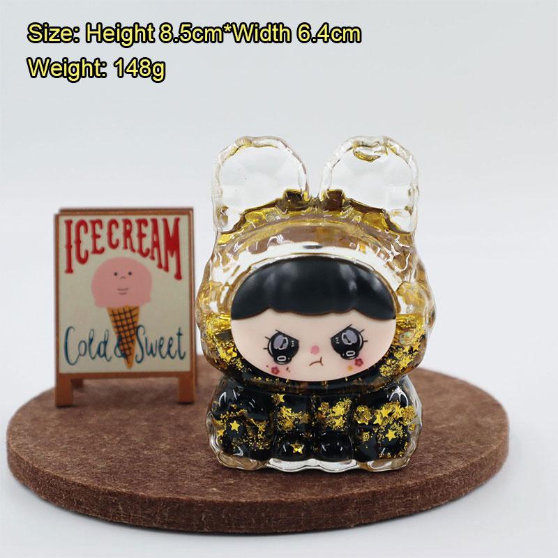 

Промасленный 8,6 см зыбучий песок мечта кролик украшение милый мультфильм настольный орнамент чёрный