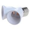 E27 Lamp Head Changed From Two Lamp Holders White Fireproof Light Base Lamp Socket Bulb Holder R2Q1