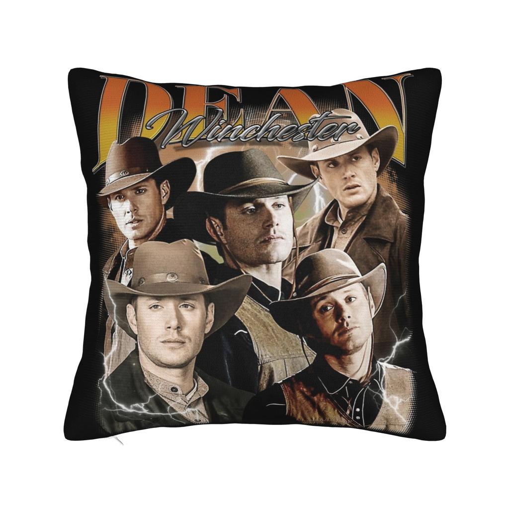 Supernatural Dean Kuddfodral Tryck Polyester Kuddfodral Dekorationer Kuddfodral Hem Fyrkantig 18"