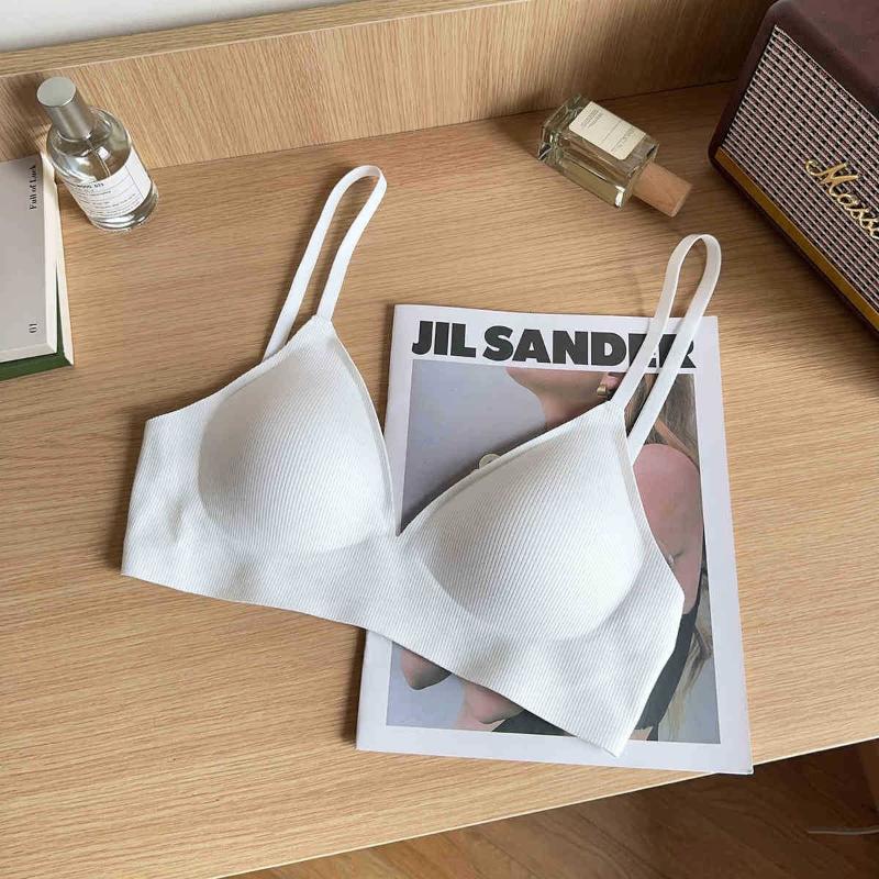 Women's Two Way Push Up Backless Bra Triangle Cup Invisible Seamless Wire Free Beautiful Back Bra