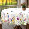 1 sztuka wiosenno-letnich kwiecistych okrągłych i prostokątnych obrusów, dostępnych w różnych rozmiarach, wzór z nadrukiem kwiatowym i motylkowym, francuski R