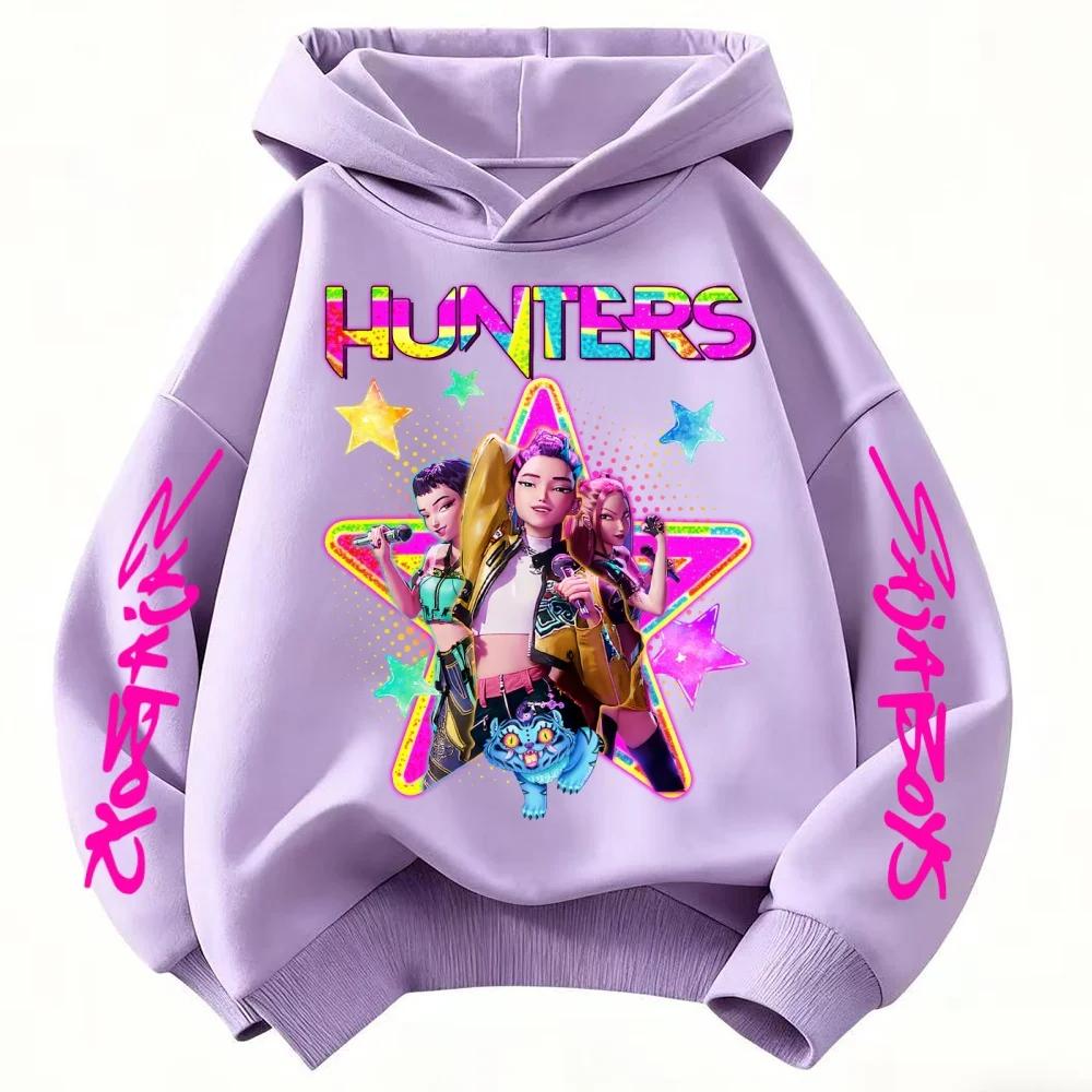

KPop Demon Hunter Huntrix Girls Spring and Autumn Sweatshirt Children s Long Sleeve Hoodie 120