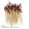 100pcs 9/12cm Bamboo Food Picks Buffet Cupcake Fruit Fork Party Cake Dessert Salad Vegetable Sticks Cocktail Toothpick Skewer