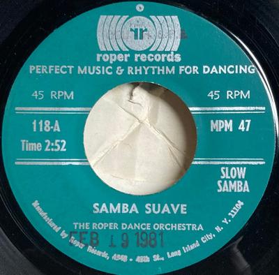 7inch Record ROPER DANCE ORCHESTRA - Samba Suave / Espana Cani 118 Roper Records US Latin Used