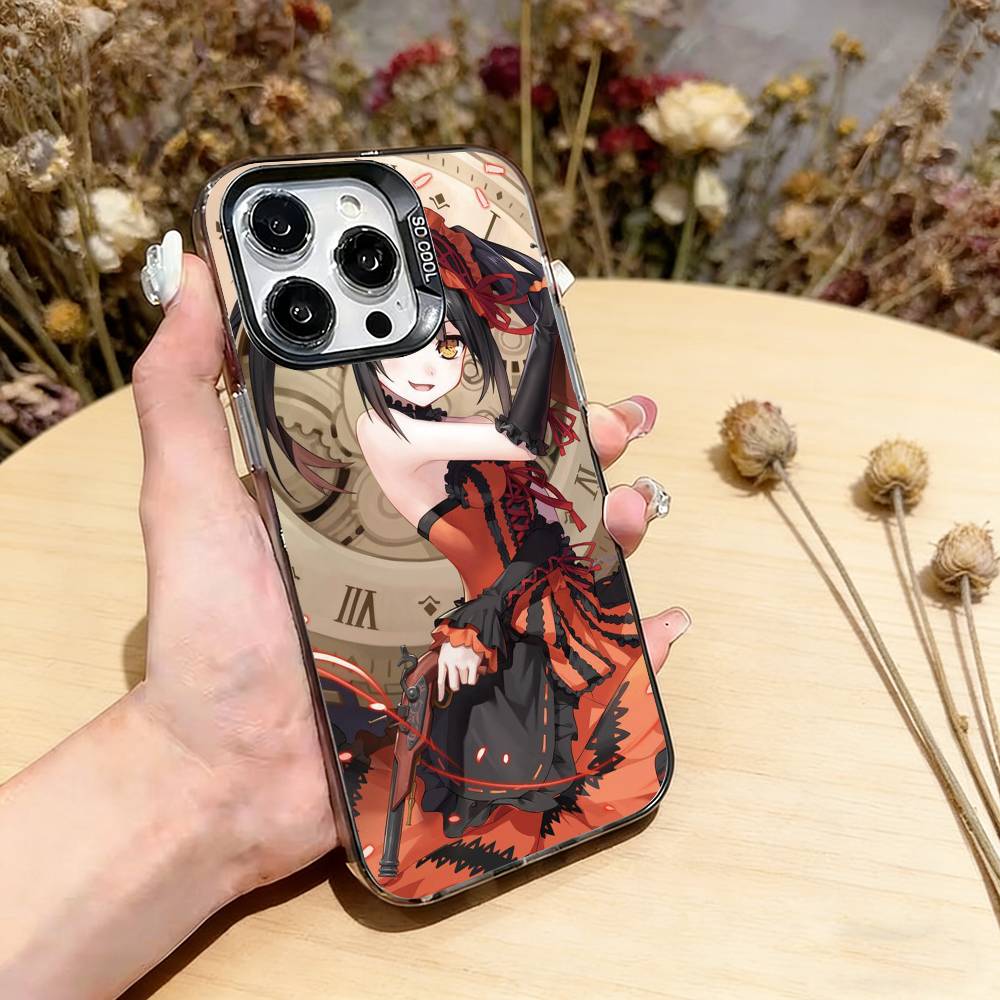 

Date A Live Tokisaki Kurumi Phone Case For iPhone 17,16,15,14,13,12,11 Plus,Pro Max,XS,Colorful Silver Phone case Funda Cover iPhone17Pro