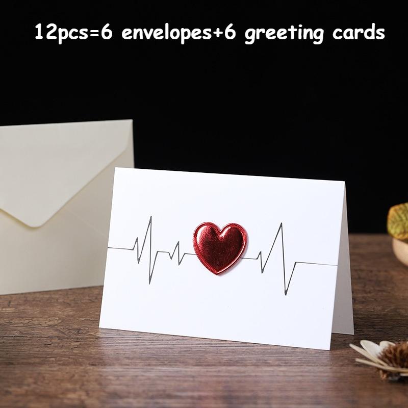 

12pcs Heart Gift Cards New Year Gift For Family Festival Valentine s Day Lover Valentines Gift, Thank You Cards, Birthday Gift