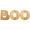 3 Pcs BOO Wooden Charcuterie Board Set Holiday Letter Wooden Serving Tray for Home Kitchen