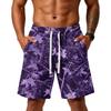 Men's Print Loose Fit Training Gym Beach Shorts with Pockets