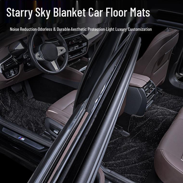 Starry Sky Imitation Wool Car Floor Mats for BMW, Mercedes-Benz, Volkswagen - High-End, Silent Carpet-Style Mat
