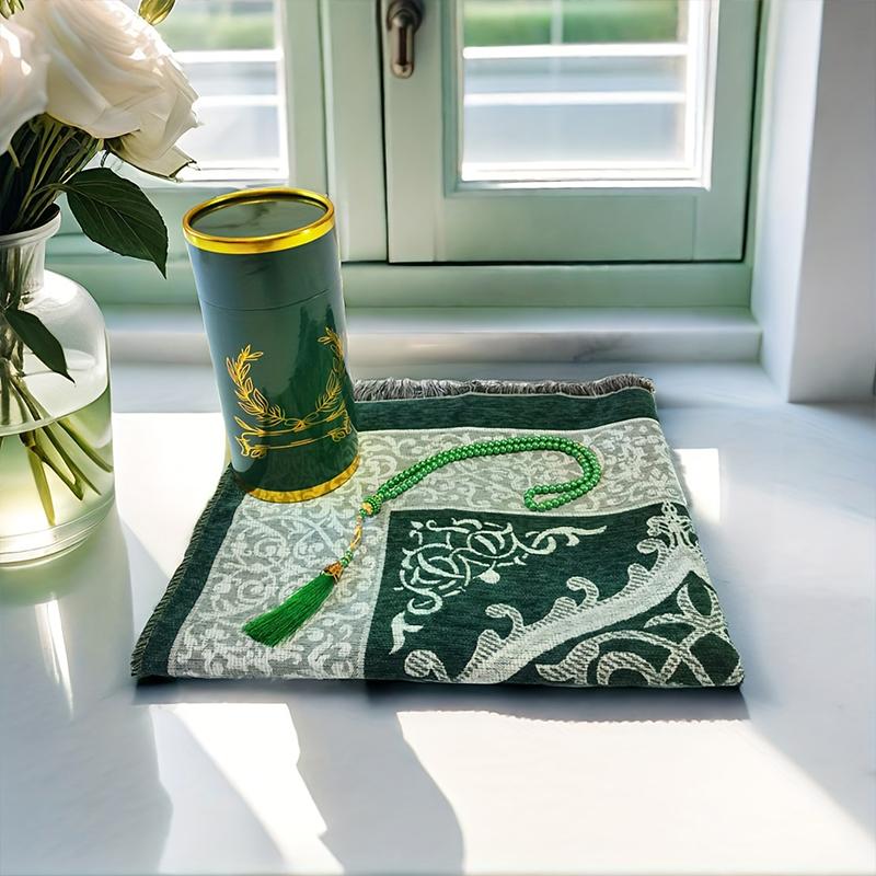 3PC Soft Islamic Prayer Mat Islamic Gifts for Muslim Prayer Beads Muslim Cylinder Gift Box Gifts Multiple Options Available