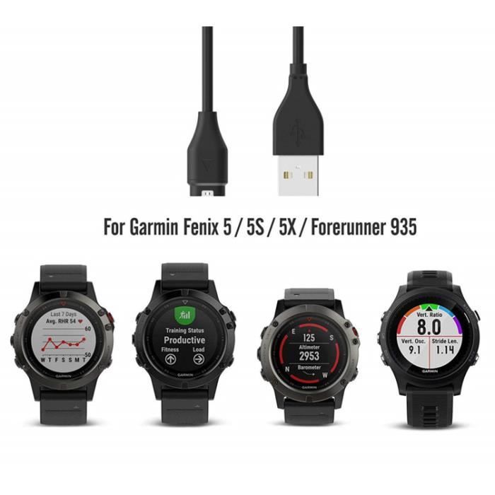 Câble de chargement pour Garmin Fenix 5 5S 5 x, Forerunner 935 approche S60 Quatix5 Vivoactive 3 Vivosport D2 Charlie ,2pcs