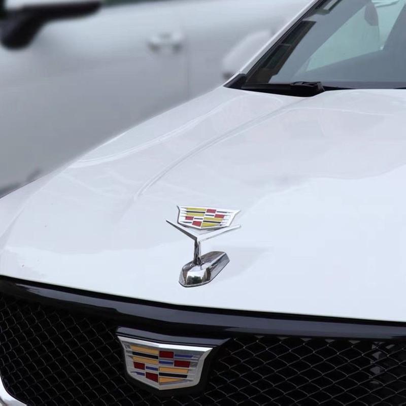 New Model Car Hood Badge Emblem Bonnet Sticker for Cadillac CTS CT5 ATSL XT4 XT5 SLS XTS XT6 CT6 Auto Modification Logo