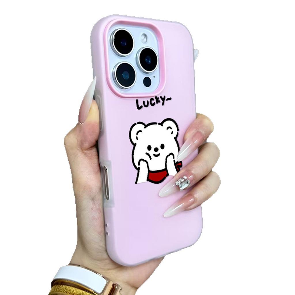 Jelly Two-in-one Mobile Phone Case with Large Hole and Soft Edge for Couples, New Cooling TPU All-inclusive Anti-fingerprint