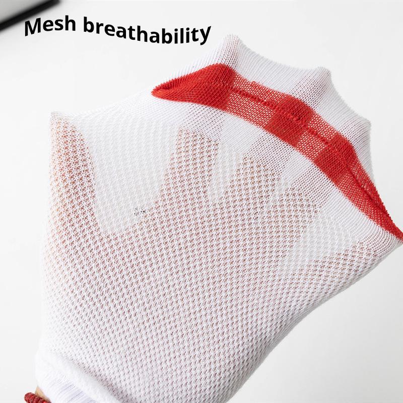 5 Pairs Men's Ankle Socks No Show Socks Mesh Breathable Street Fashion Sport Deodorant Invisible Travel Running Socks