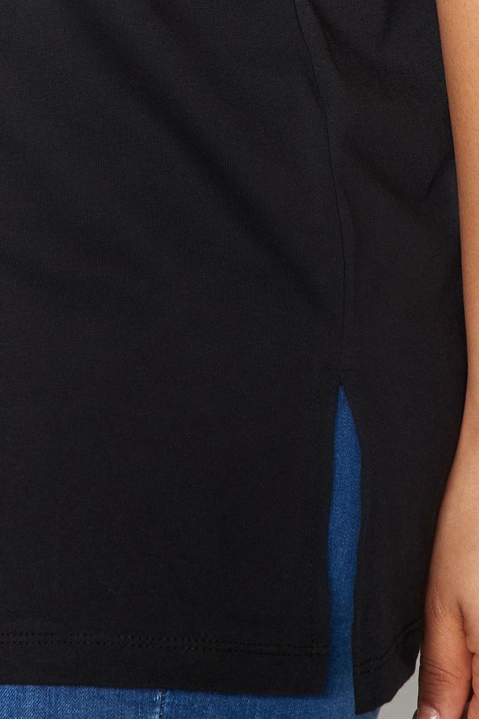 Damen Stil Übergröße Nerz Petrol Boyfriend Rundhals Schlitz Strick T-Shirt