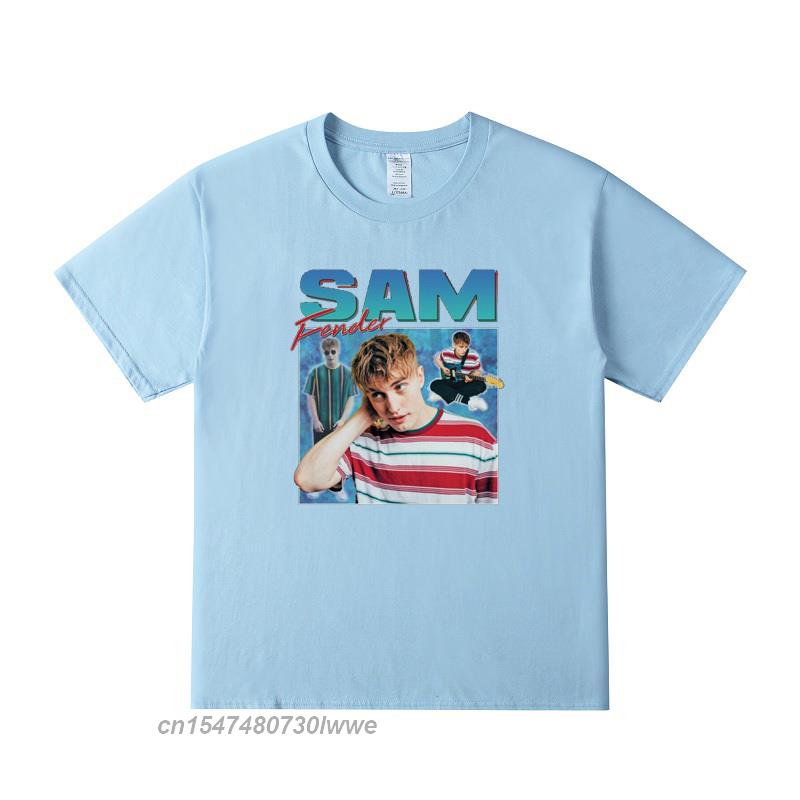 Sam Fender Homage TShirt Tee Funny Graphic Retro Party Tour Tribute 80s Graphic T Shirts Top Quality Cotton Unisex Tshirt
