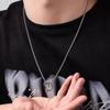 New Double Ring Bamboo Pendant Trendy Necklace High-end Feel Men's Niche Sweater Chain Clavicle Chain National Trend Ins Style