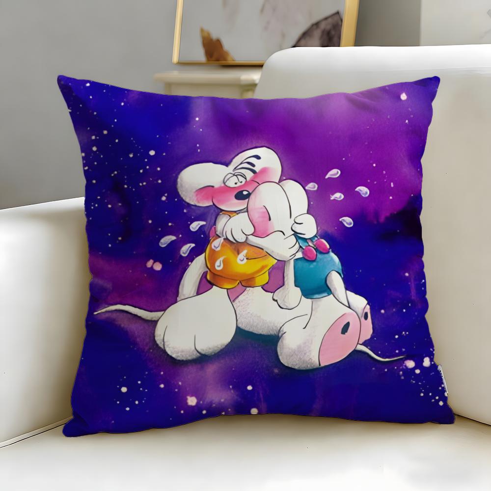 Klassischer Cartoon-Charakter Diddl Kissenbezug Weich & Leicht zu Waschen – Vielseitig für Sofa, Bett, Reise und Büro