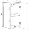 Bathroom Wall Cabinet ARNHEM High Gloss White 30 X 31 X 59 Cm