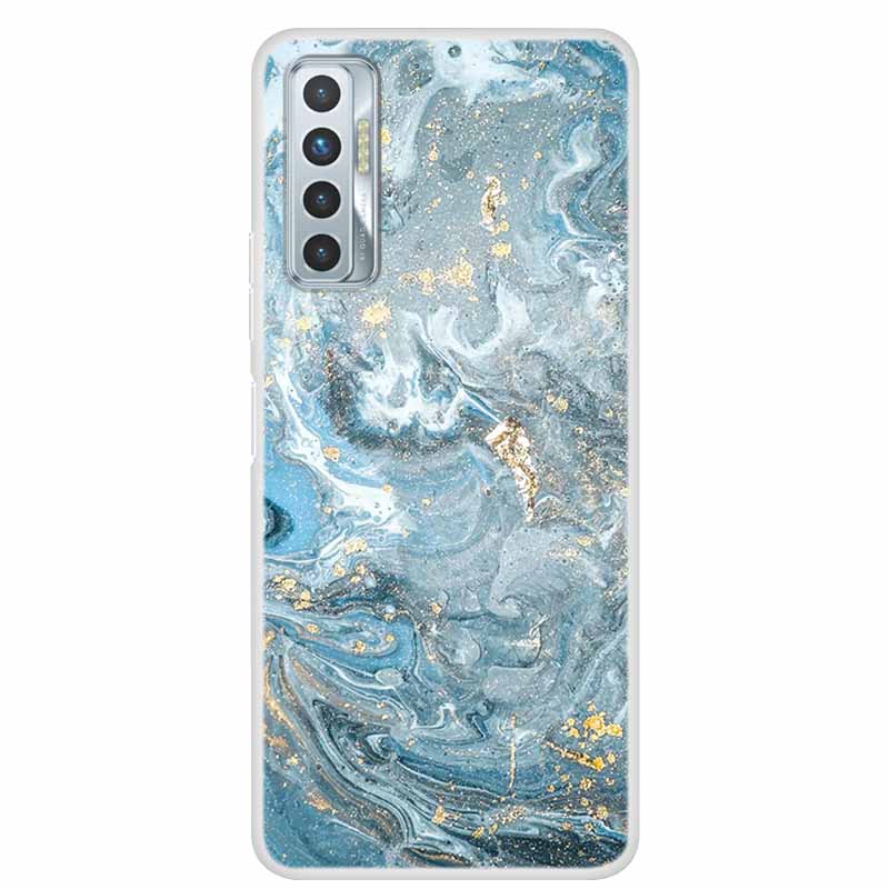 For Tecno Camon 17P Case Luxury Silicone TPU Soft Cover Phone Case For Tecno Camon 17 CG7 CG6 Coque Shockproof Marble Funda Capa