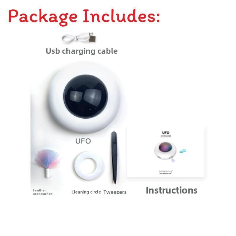 Pet Toy Rotating Ufo Electronic Cat Teaser With Plastic Disc For Indoor Play