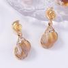 Personality trend Ocean leisure vacation style Conch pendant Earrings Versatile temperament Casual women's accessories
