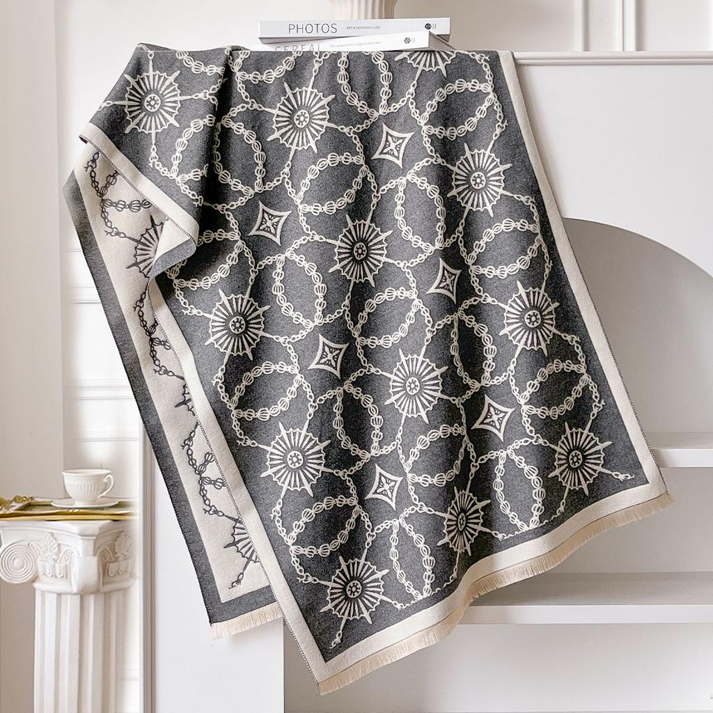 Luxury Warm Poncho Imitaion Cashmere Winter Women Scarf Shawl Wraps Female Thick Pashmina Blanket Bufanda Travel Echarpe