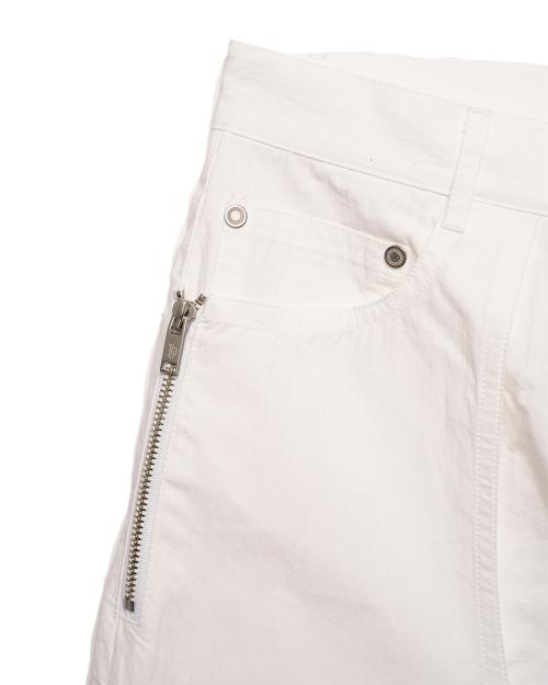 TUDE Cutting Line Rivet Pants White