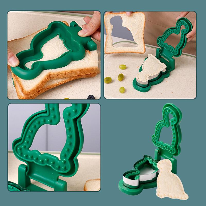 Sandwich Cutter And Sealer Flip Sandwich Cutting Tool For Kids Lunch Stainless Steel Blade Sandwich Bread Toast Mold
