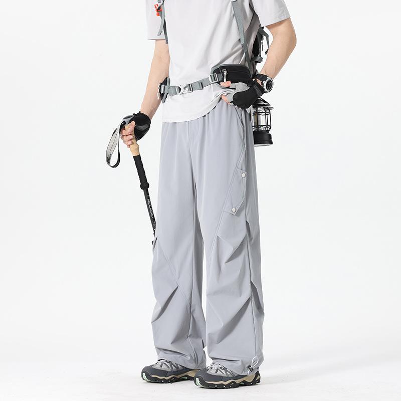 

Мужские осенние новые однотонные прямые повседневные брюки свободные брюки-палаццо 8XL светло-серый