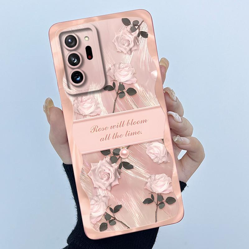 For Samsung Galaxy Note 20 Ultra Fashion Simplicity Oil Painting Flowers Ultra-thin Matte Anti-fingerprint Protector Phone Case