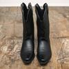 Autumn and winter new high boots boots cowboy boots embroidered pointed high heel western size leather boots