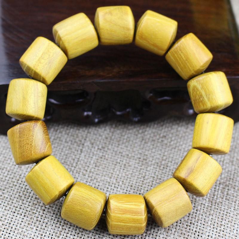 Zhemu 2.0 Yellow Sandalwood Buddhist Bead Bracelet (108 Beads) for Men and Women