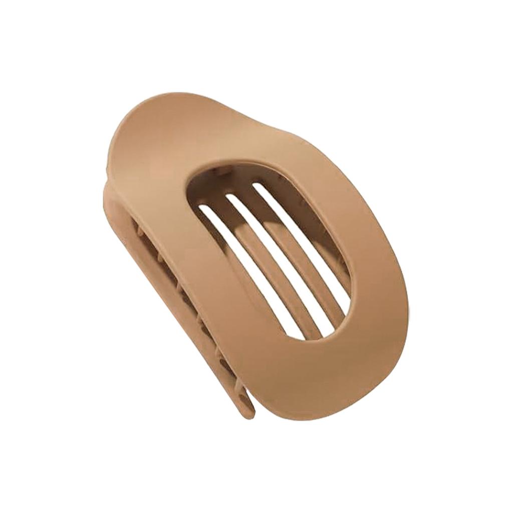 French Oval Hair Claw Clip for Women Leopard Matte Curved Flat Styling Barrettes Acrylic Lying Down Hair Accessories New Design