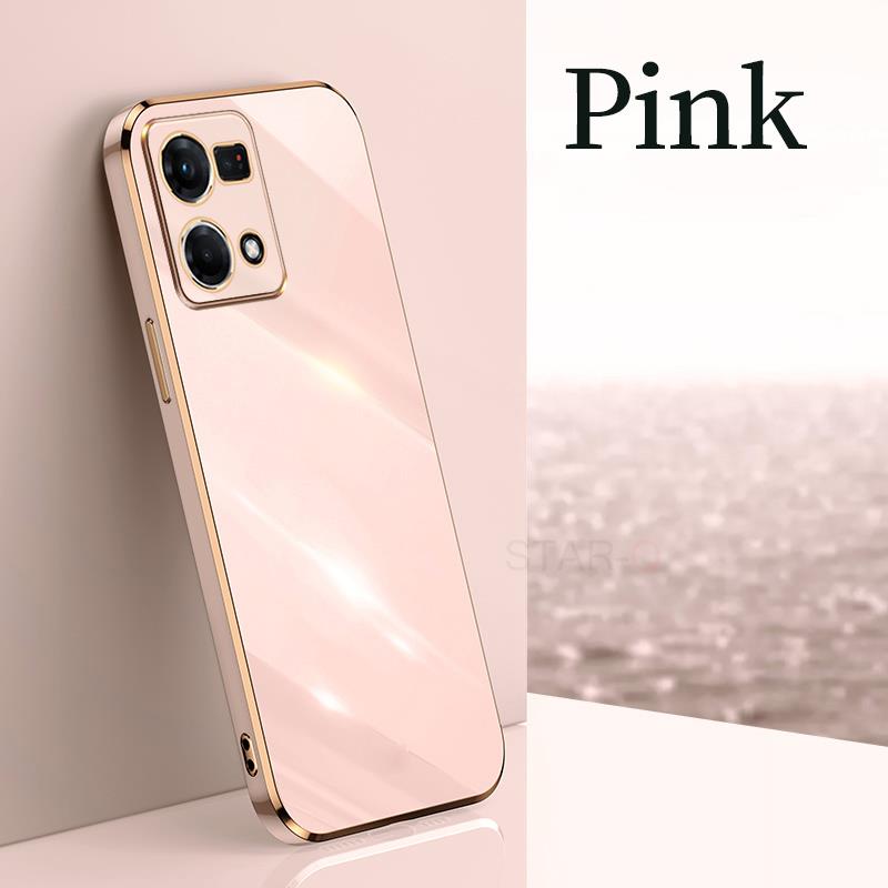 Reno7 Reno8 5 Lite Luxury Plating Ring Holder Case For Oppo Reno 7 8 6 5 Lite 9 Pro 4g 5g Silicone Stand Back Cover Reno5 5lite
